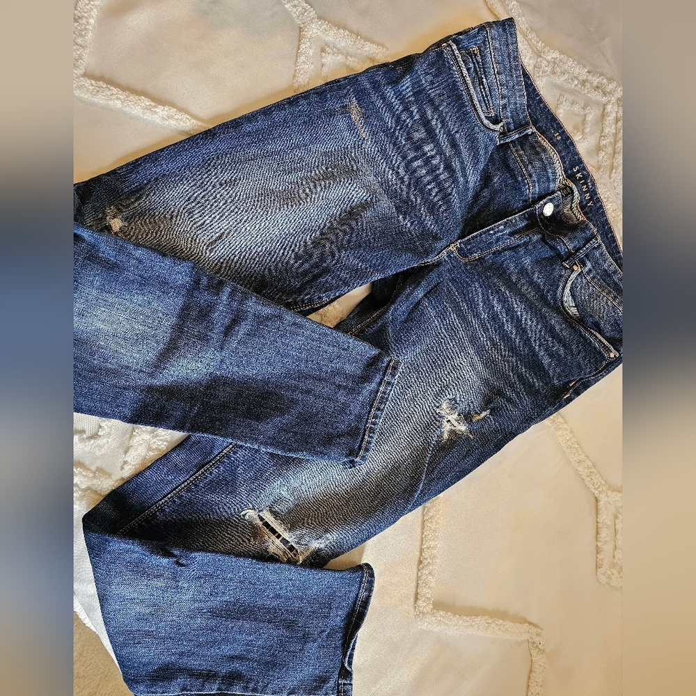 WHBM Distressed Skinny Jeans